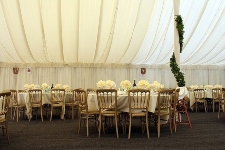 Wedding in a tent Wedding tables under a tent